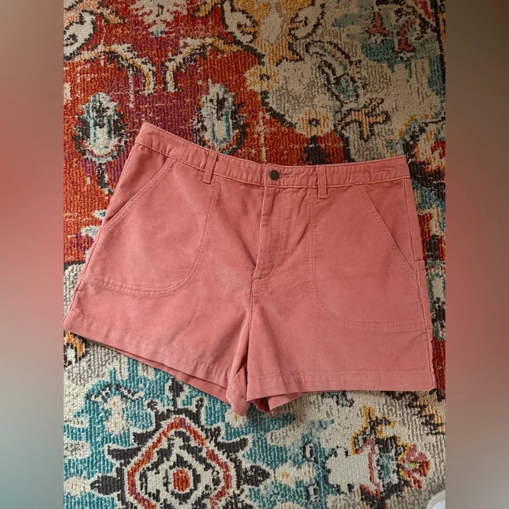 Patagonia Pink Corduroy Shorts Stand Up Size 18 - Picture 3 of 9